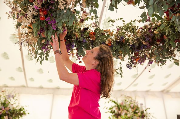 RHS Flower School with Flowers from the Farm demonstration from RHS Hampton Court Palace Garden Festival 2022